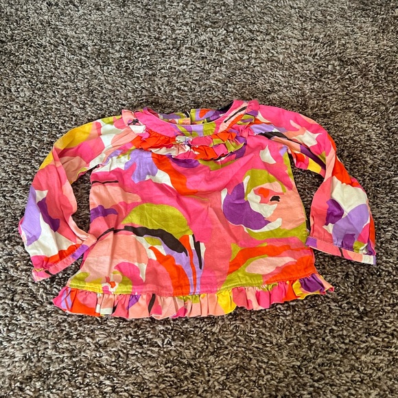 Colorful Kids Ruffle Top - Picture 1 of 4